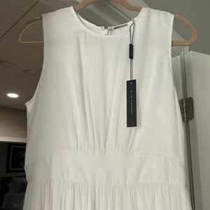 NWT Elie Tahari White Tiered Maxi Dress Size 6
